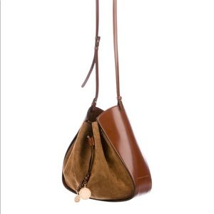 Stella McCartney vegetarian brown suede bucket bag